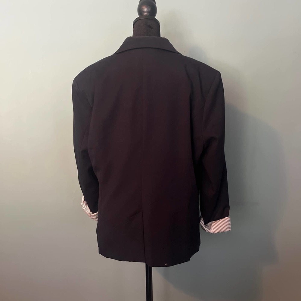 Merona Navy Blue Blazer with Lining Sleeve Detail - Picture 4 of 6